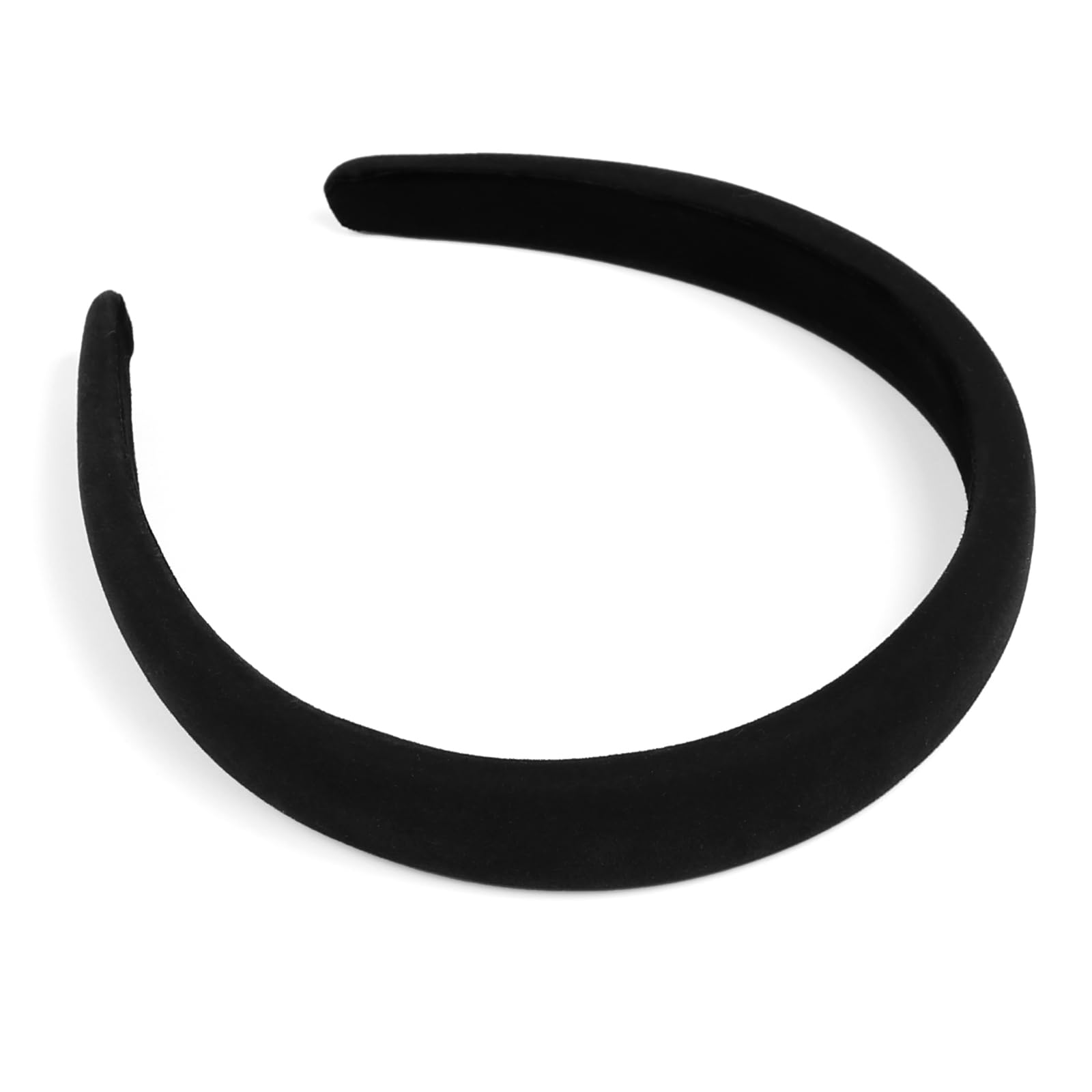Bandeau anti-glisse Huachi velours noir, reste en place.