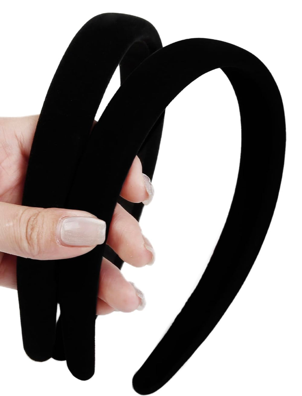 Bandeau Huachi noir en velours classique, élégant et polyvalent.