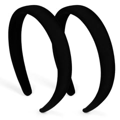 Bandeau Huachi velours noir, confort durable pour toute la journée.