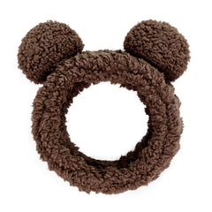 Huachi bandeau ours brun elastique pour cheveux hors du visage lors du maquillage