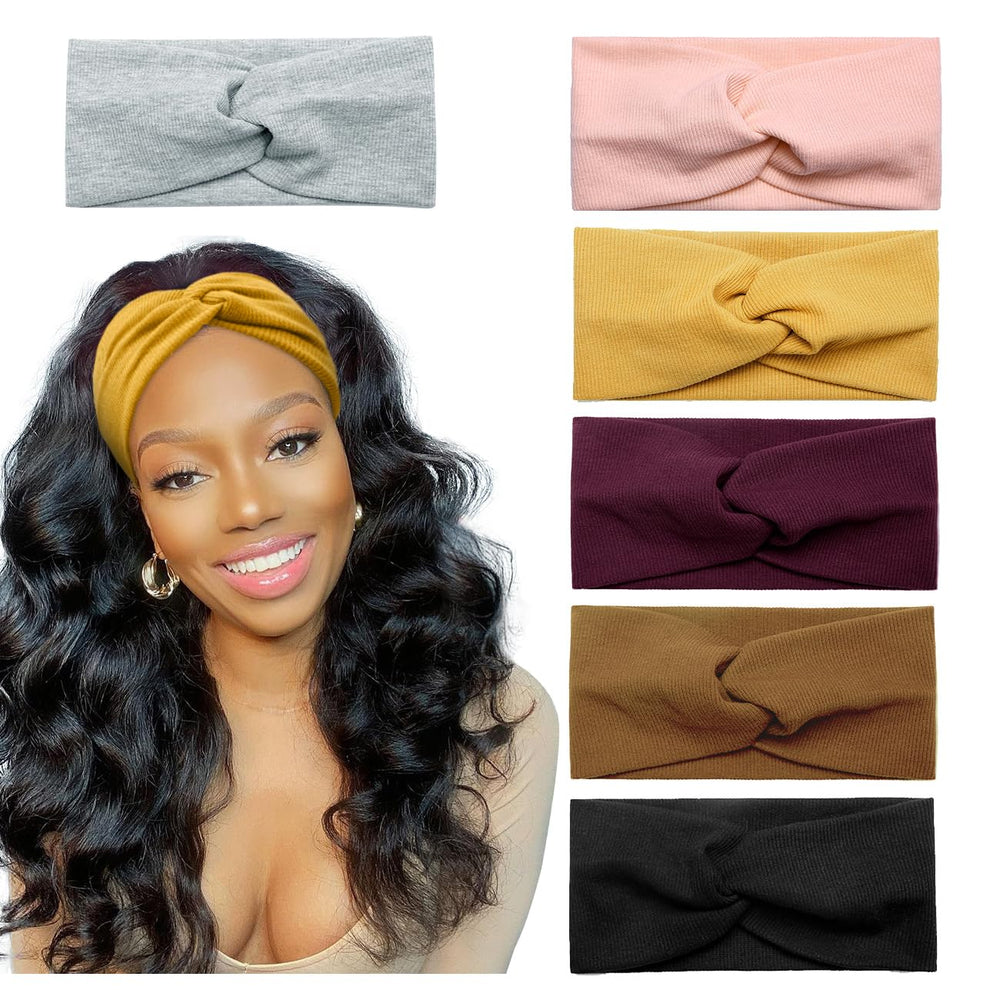 Huachi bandeau turban avec noeud classique, maintien élégant pour toute la journée.