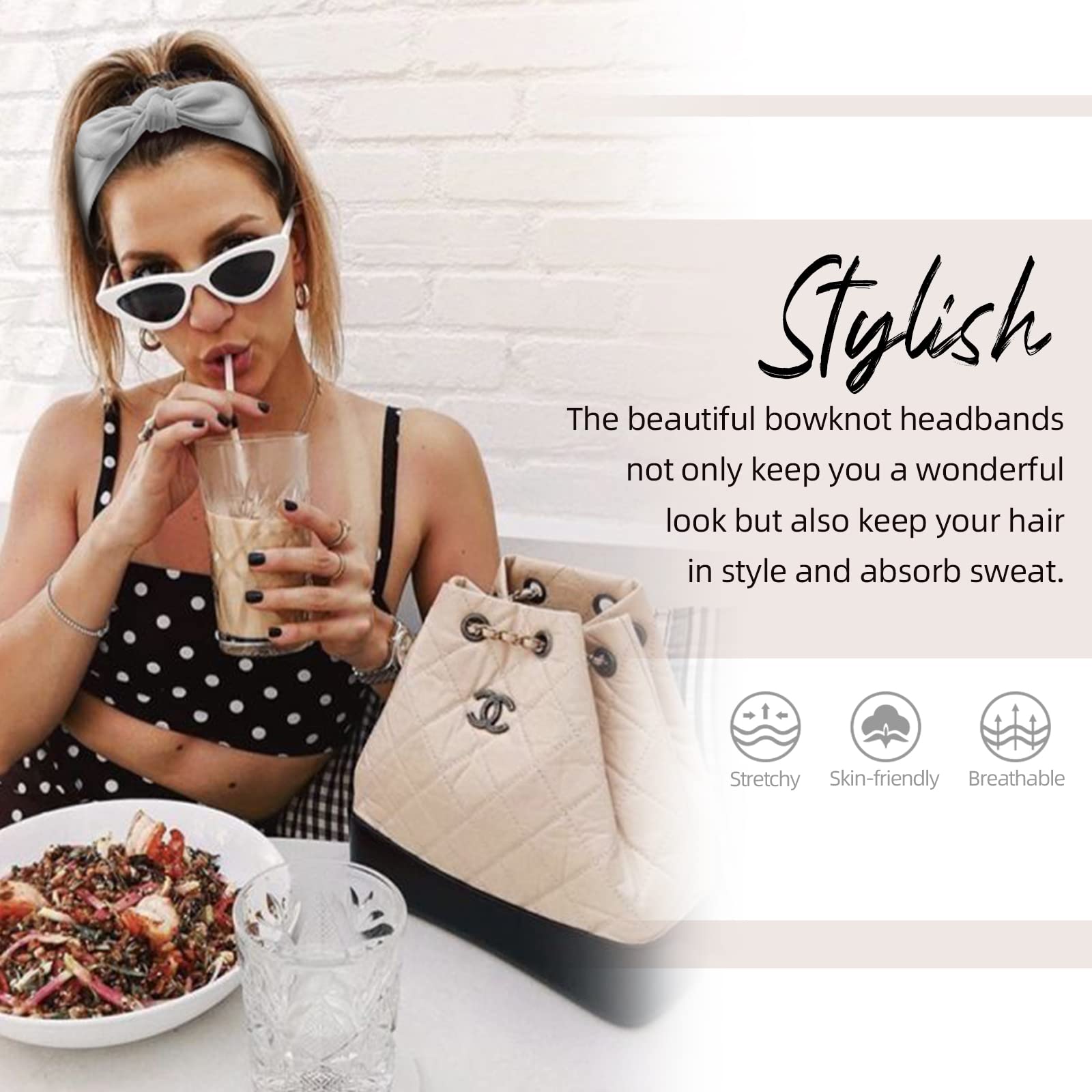 Huachi bandeau-turban avec oreilles de lapin pour un look ludique et tendance.