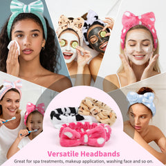 Huachi impression vache maintient les cheveux hors du visage pendant les soins.