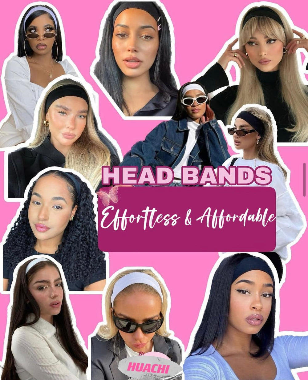 Huachi bandeaux cheveux routine beauté, pratique pour maquillage et spa à domicile.