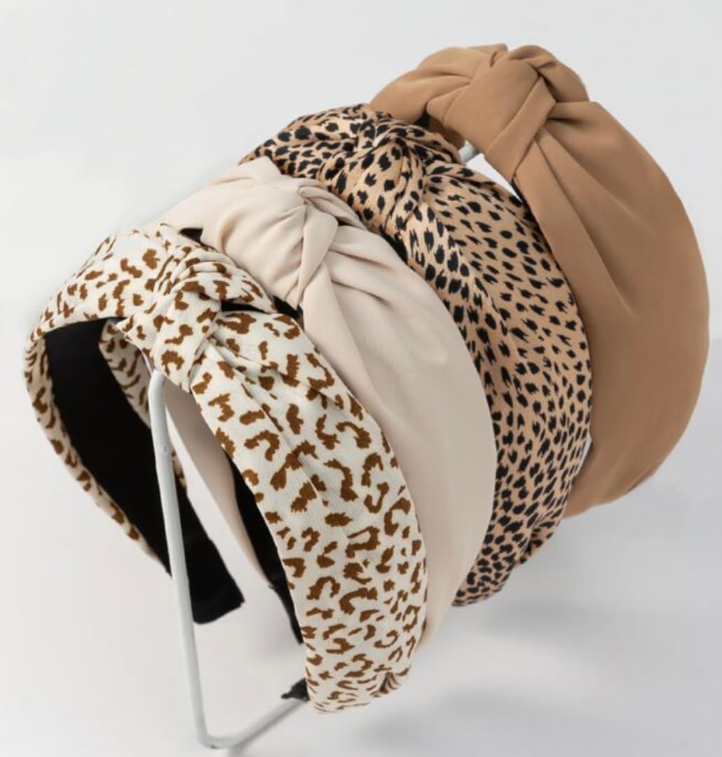 Bandeau beige noué Huachi, élégant et confortable pour un look quotidien.