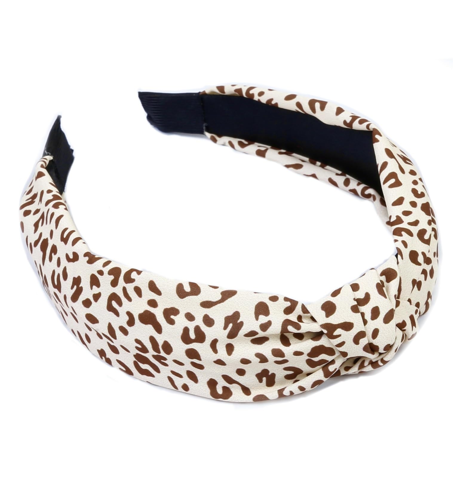 Bandeau Huachi marron noué – accessoire rapide pour cheveux.
