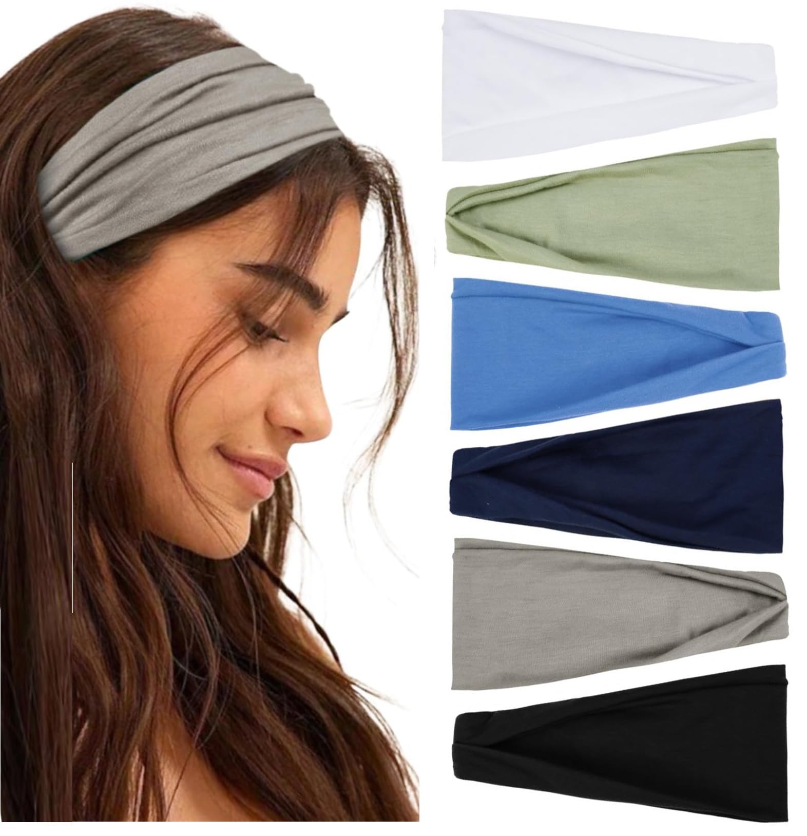 Huachi bandeau anti-dérapant pour cheveux courts - avant, maintien fiable pendant l'entraînement