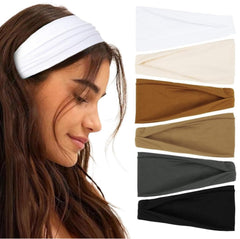 Huachi bandeau cheveux anti-glisse, vue frontale, maintien sûr pendant l entraînement.