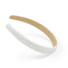 Huachi bandeau blanc scintillant pour enfants, idéal pour la rentrée et les fêtes.