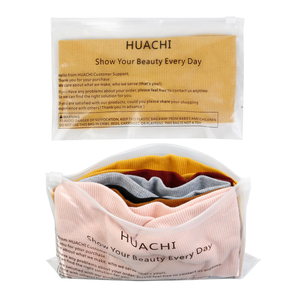 Huachi ensemble de six bandeaux turban, coloris variés pour assortir chaque tenue.