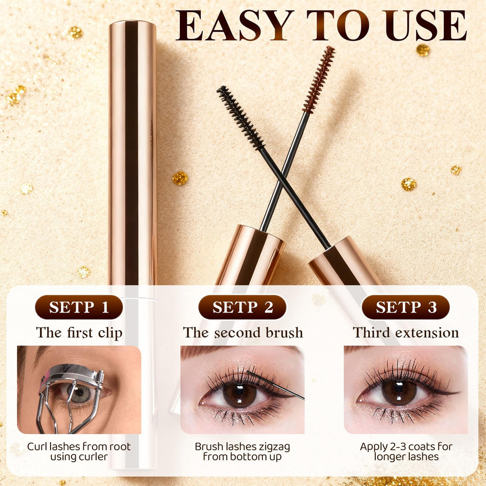 Huatinent Mascara cils inférieurs brun, définition et facilité.