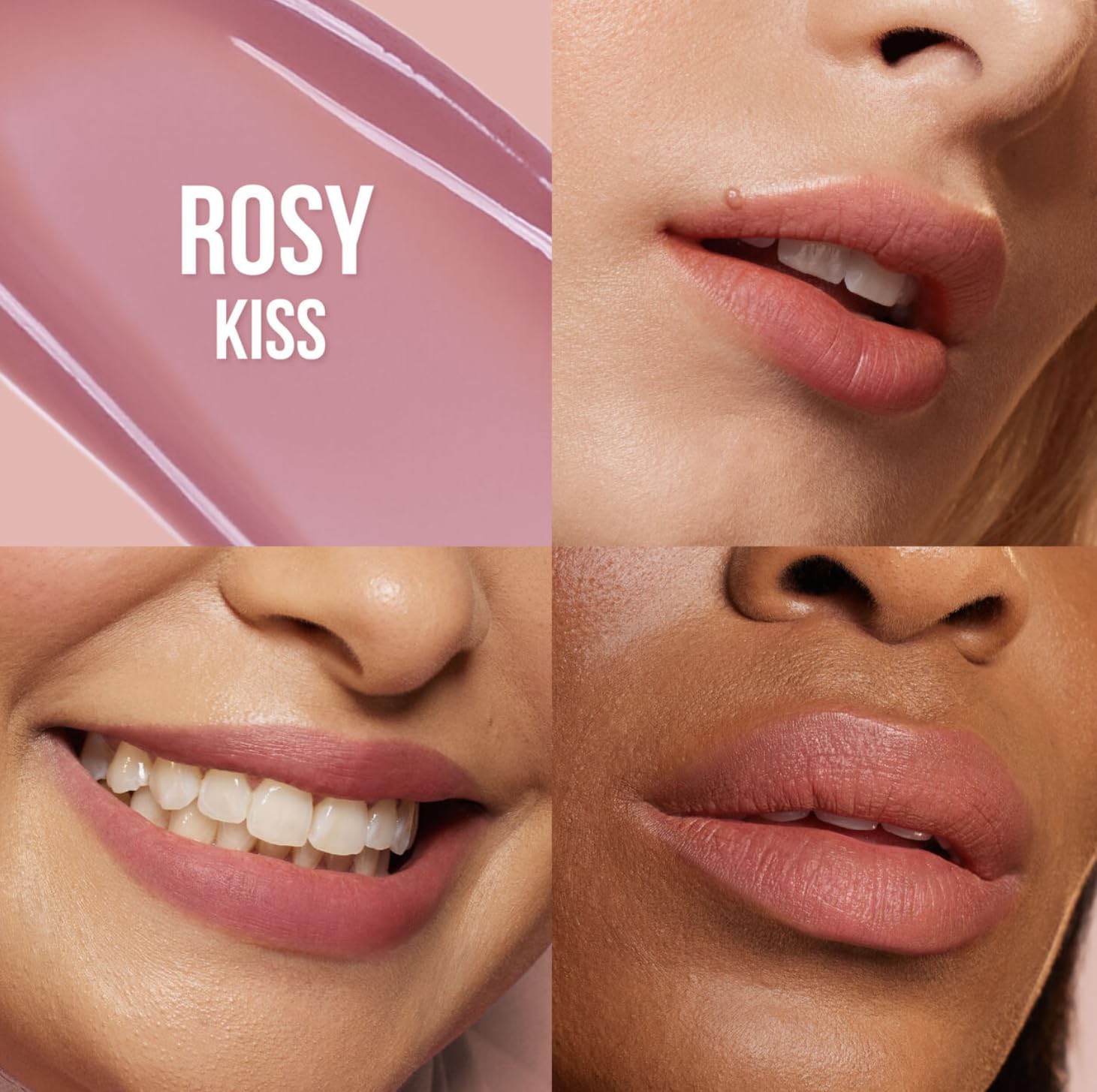 Huda Lip Blush Rosy Kiss fini matte naturel.