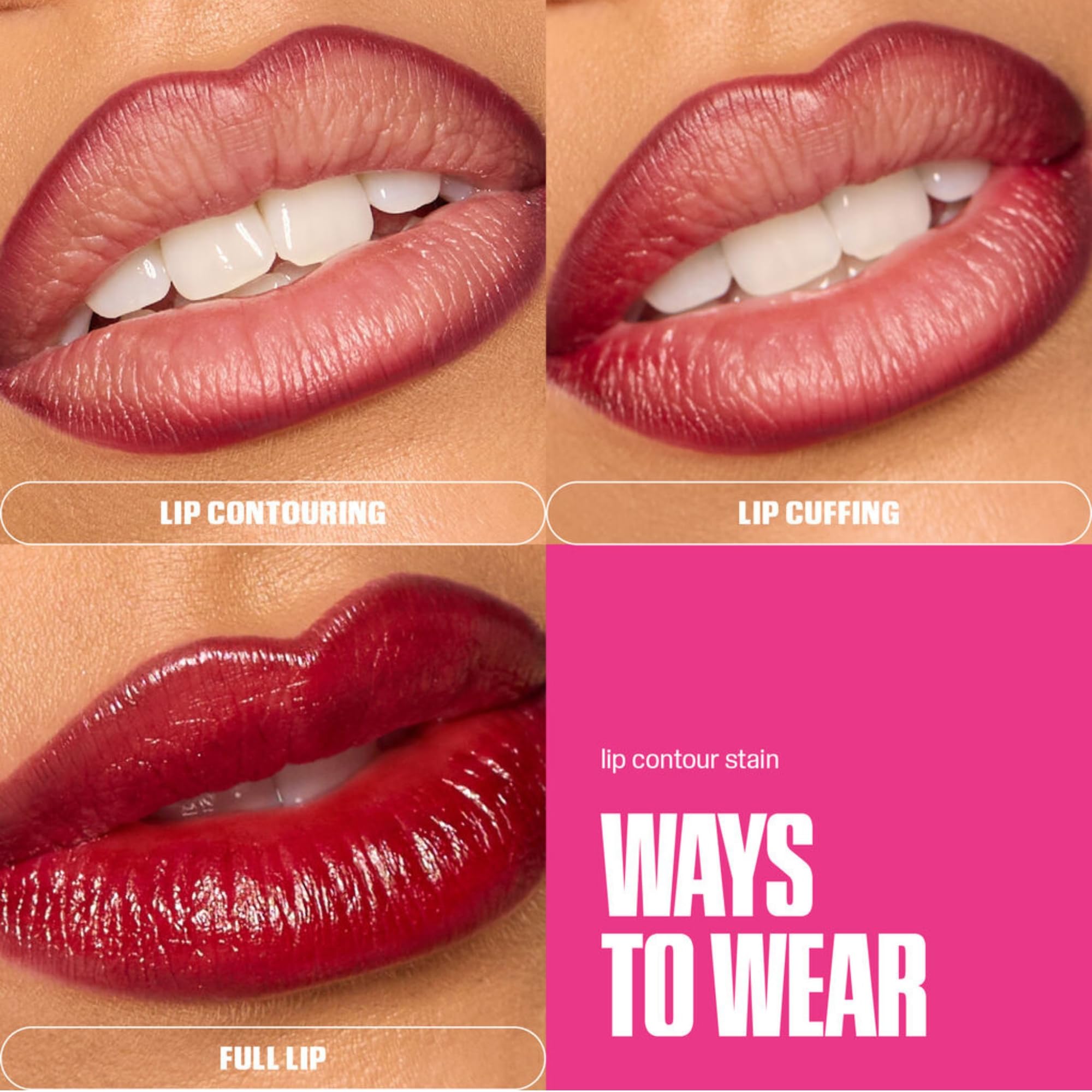 Huda Contour Lèvres Teinte, résistance aux baisers et à la vie active.