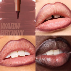 Huda Contour Lèvres Teinte Marron Brûlé, couleur naturelle.