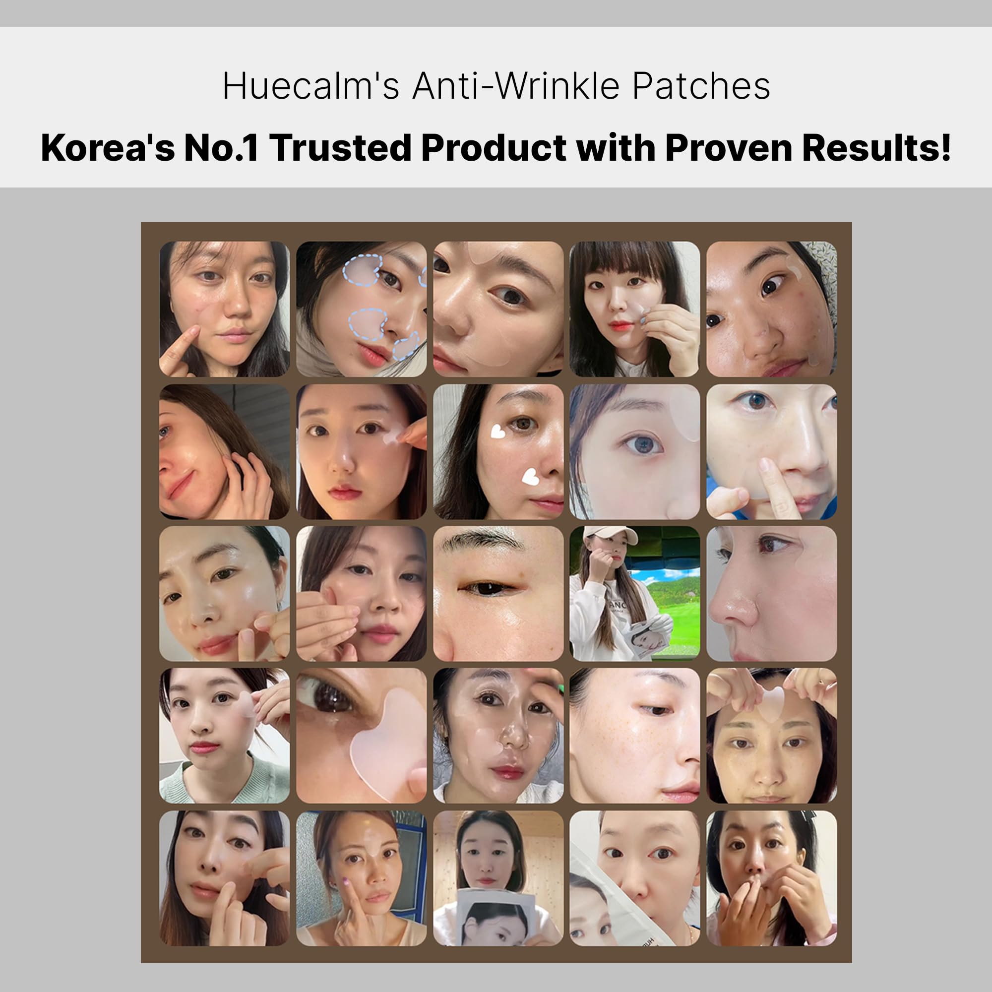 Patch HueCalm hyaluronique 7x, hydratation en profondeur pour peau rebondie.
