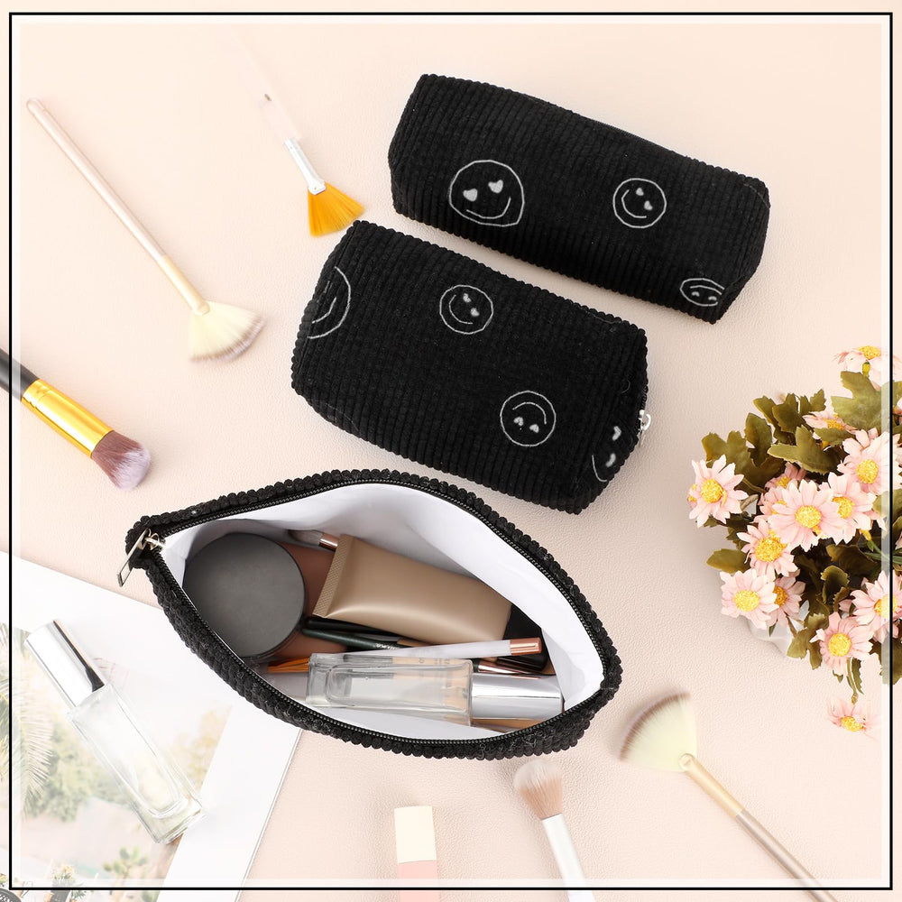 Dimensions détaillées des trousses Huhumy, idéal pour trier produits et accessoires.