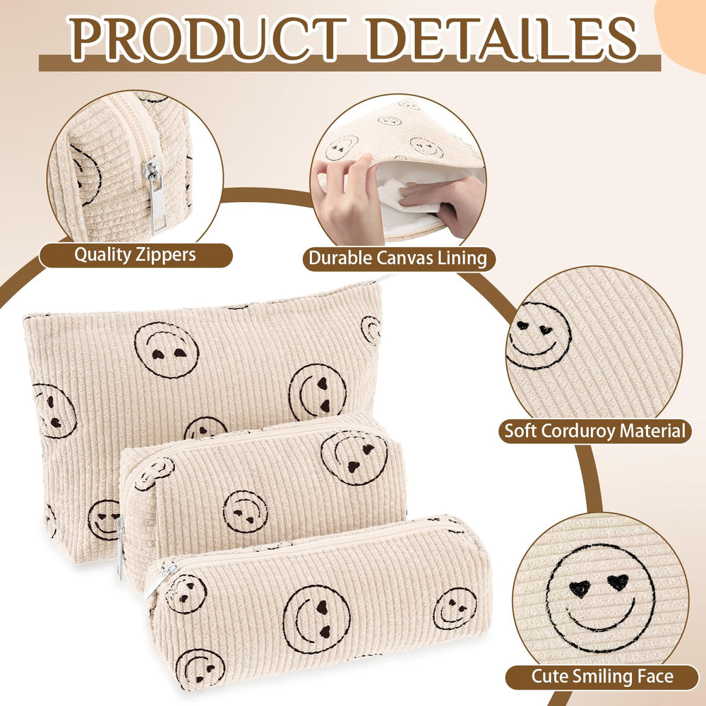 Etui beauté compact Huhumy, parfait pour les pinceaux et petits accessoires.