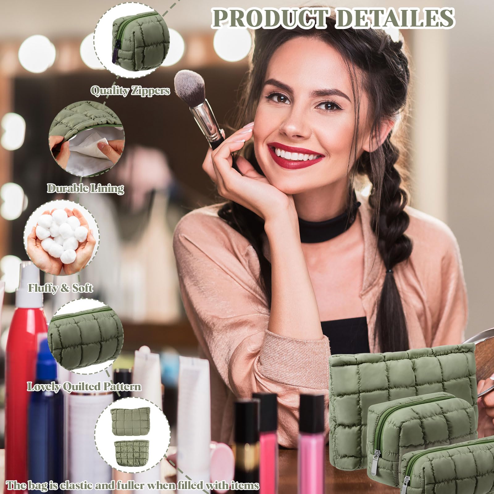 Fermeture zippe robuste Huhumy protège vos essentiels lors de déplacements.