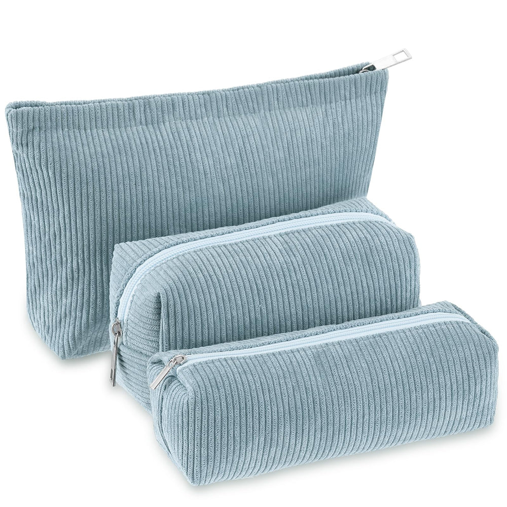 Trousse Huhumy en velours bleu, ensemble de 3 pièces, pratique pour le voyage