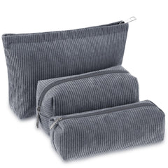 Huhumy velours côtelé vert avec sourire: rangement pratique pour maquillage et essentiels.