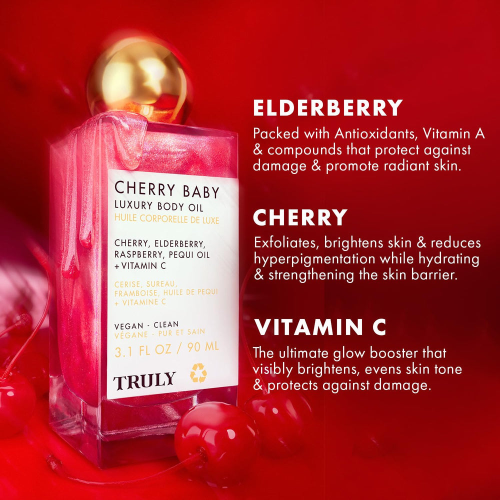 Truly cerise bébé: goutte douce qui hydrate la peau