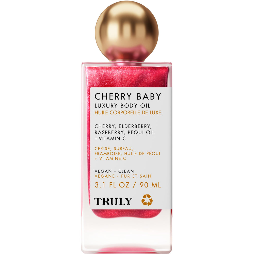 Truly cerise bébé: ingrédients nutritifs affichés sur l étiquette