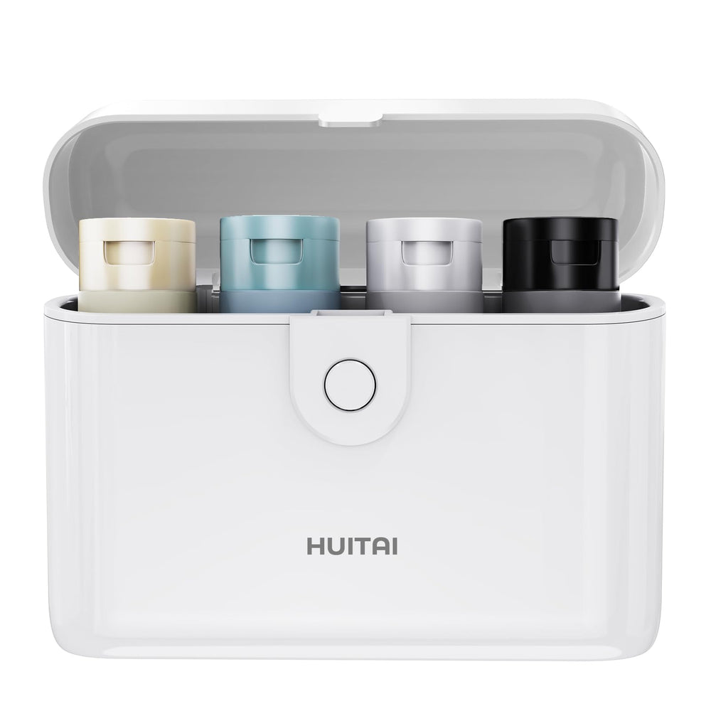 HUITAI – ensemble de bouteilles de voyage 4x2oz dans un étui compact anti-fuite.