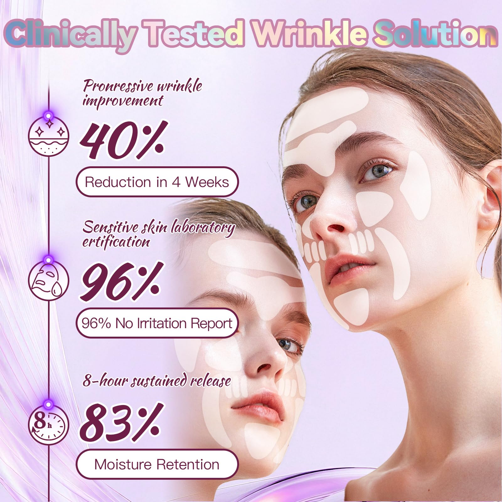 HULEIWA patch being applied to the face for an easy routine