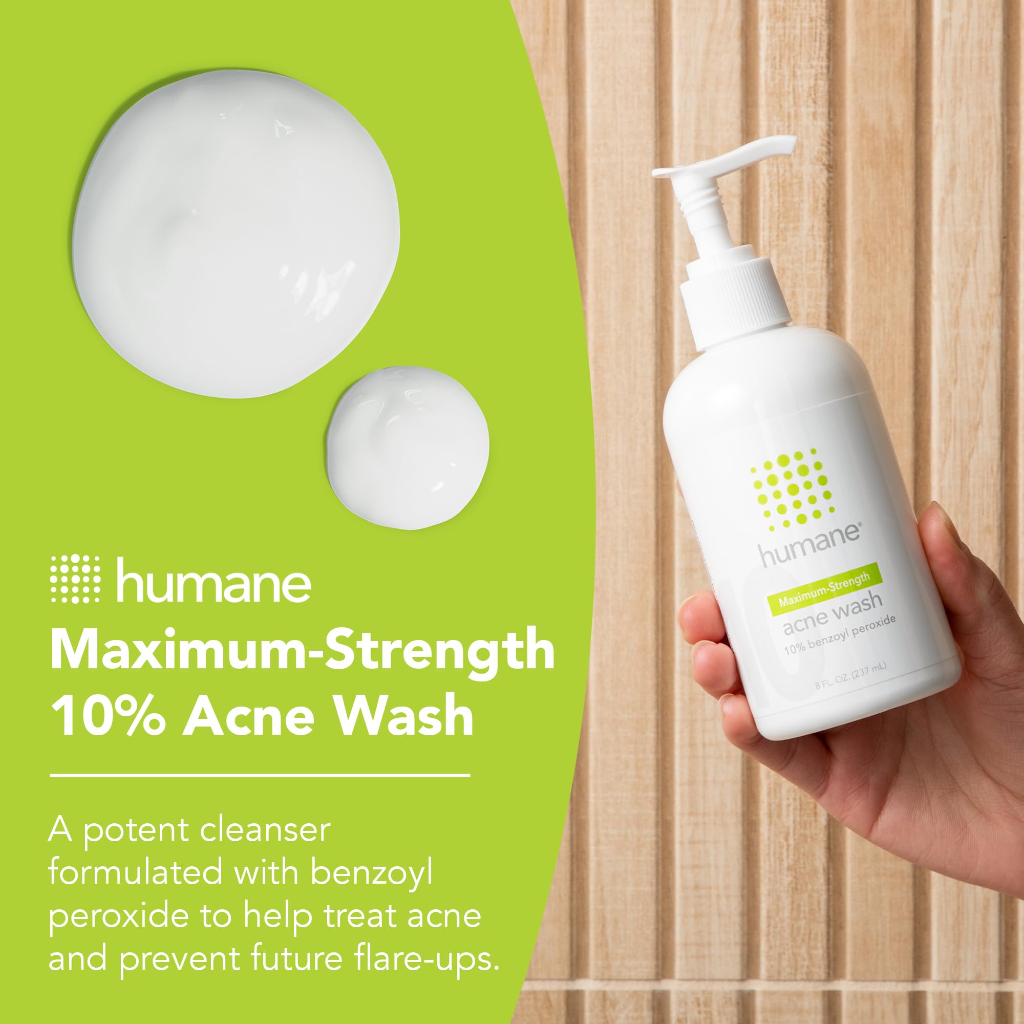 Humane nettoyant non-moussant pour visage et corps, douceur assurée.