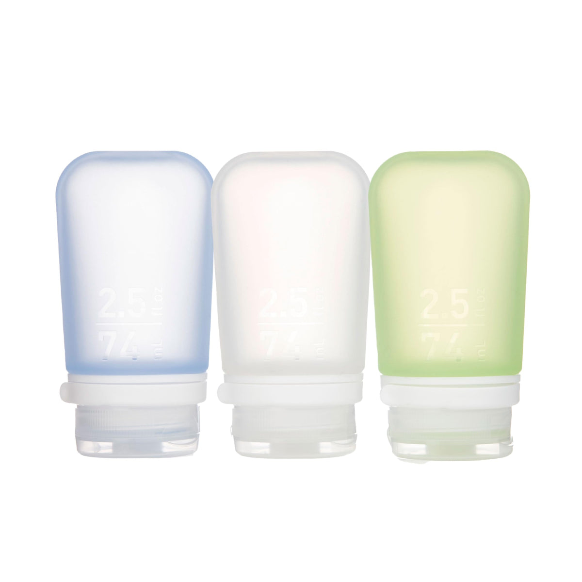 GoToob+ bouteille silicone verte, pratique et réutilisable pour voyages.