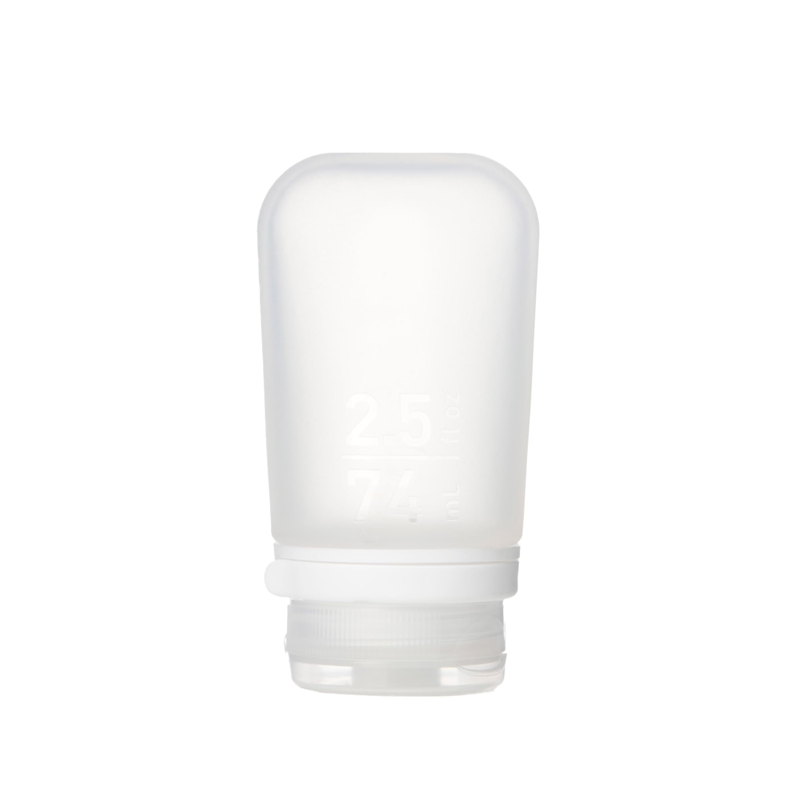 GoToob+ Humangear, bouteille moyenne en silicone, idéale en voyage sans fuites.