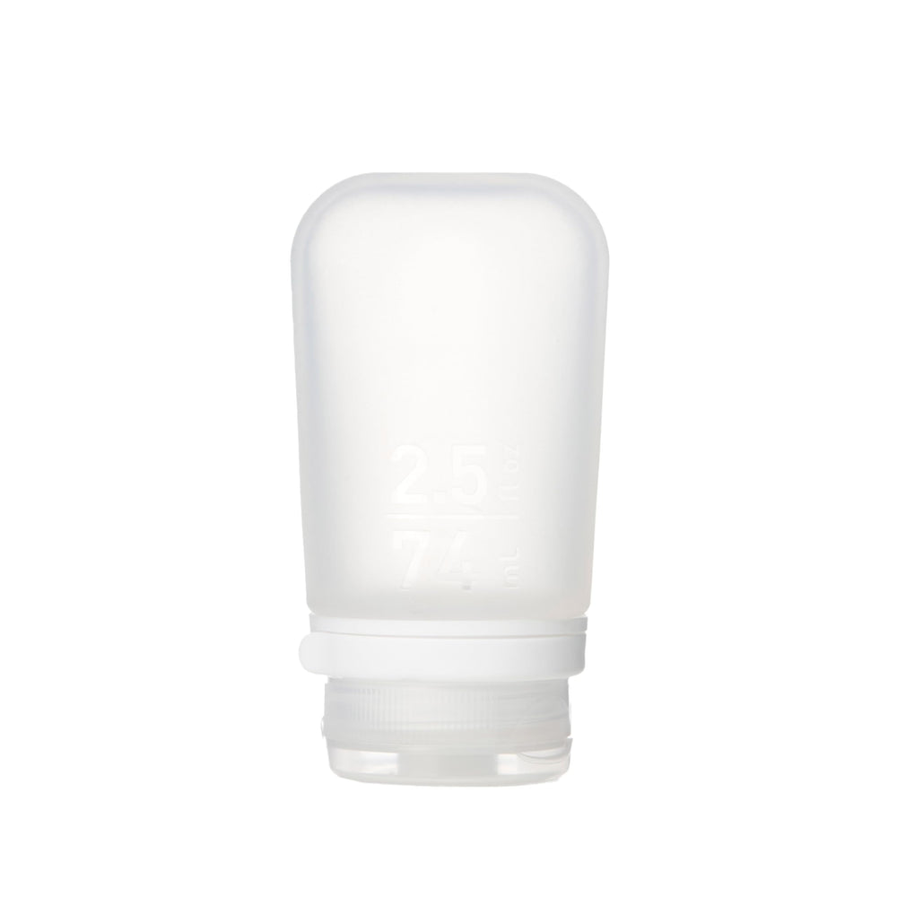 GoToob+ Humangear, bouteille moyenne en silicone, idéale en voyage sans fuites.