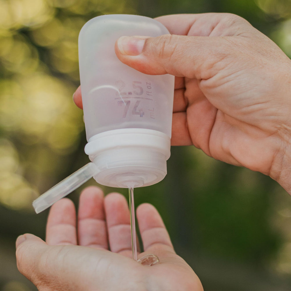 humangear GoToob+ matériaux sains sans BPA, pour des voyages plus sûrs.