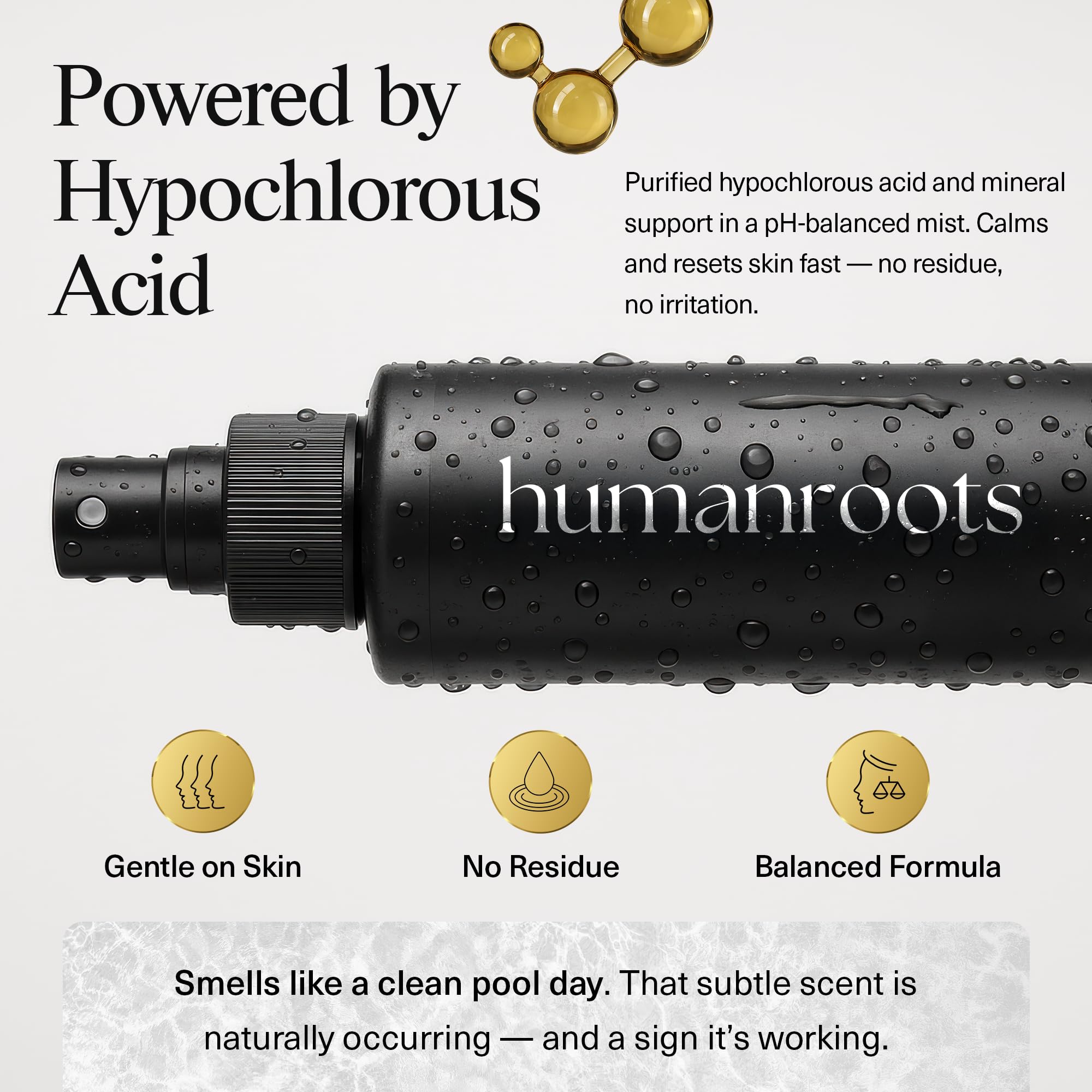 Humanroots Brume Visage, sans parfum adaptée à toutes les peaux sensibles