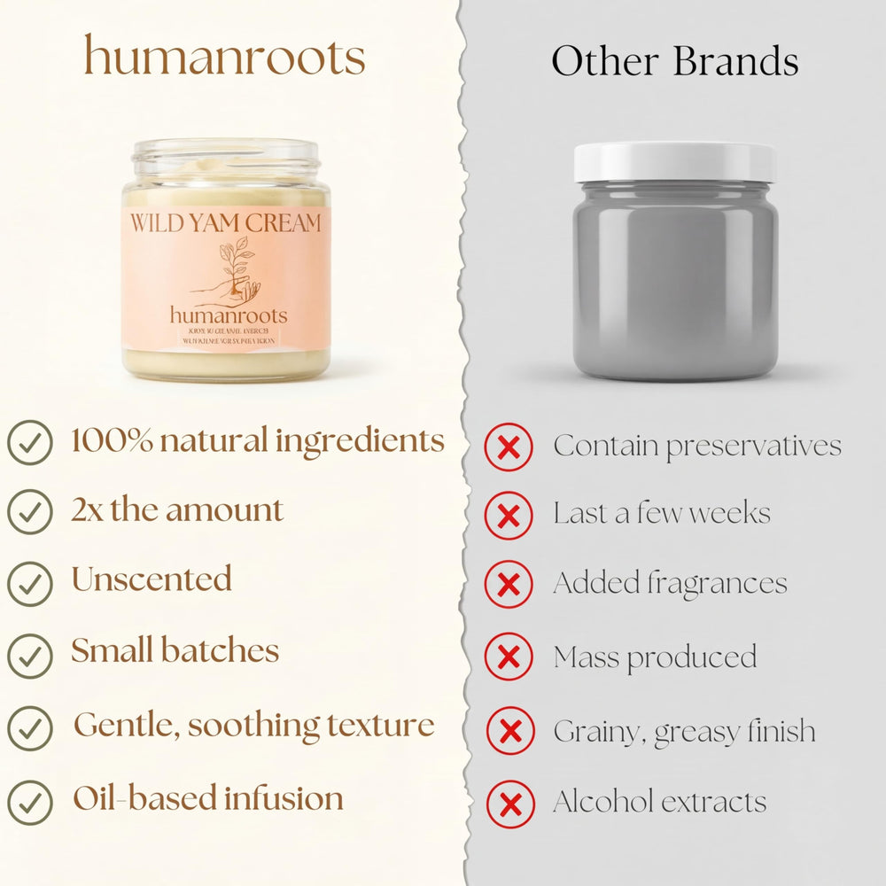 humanroots crème igname sauvage trèfle rouge, formule bio pour l’équilibre quotidien
