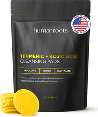 Tampon Humanroots nettoyant curcuma Kojic pour nettoyer les pores du visage