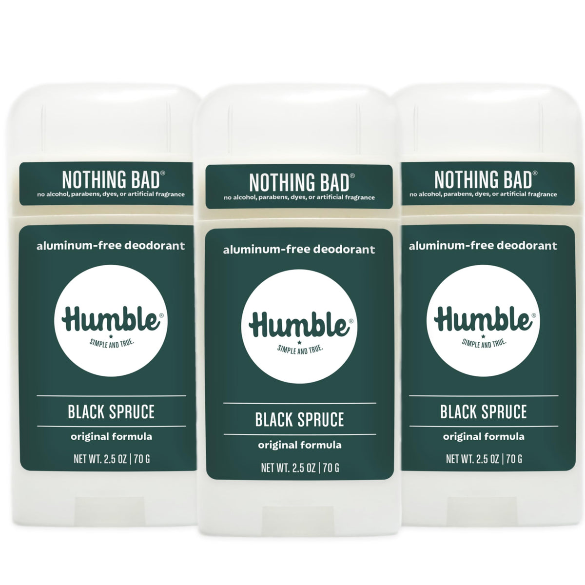 Humble Brands Déodorant Formule Originale, bouteille 2,5 oz, contrôle durable des odeurs.