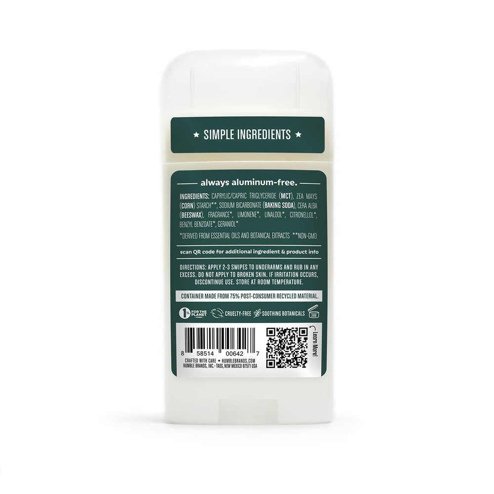 Humble Brands Déodorant Formule Originale, parfum bois résineux pour une sensation fraîche.