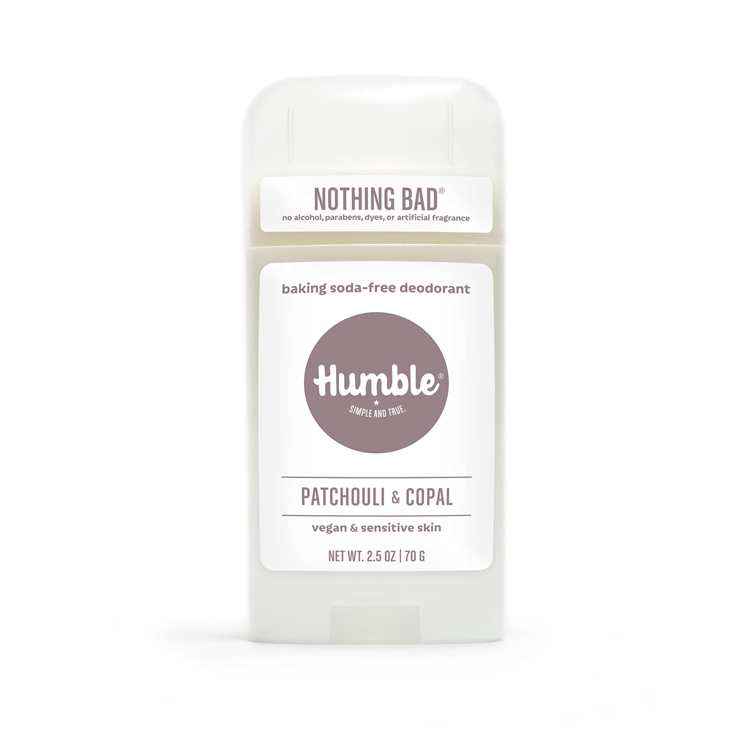 Déodorant Humble Brands sans aluminium dans son emballage compact pour le quotidien.
