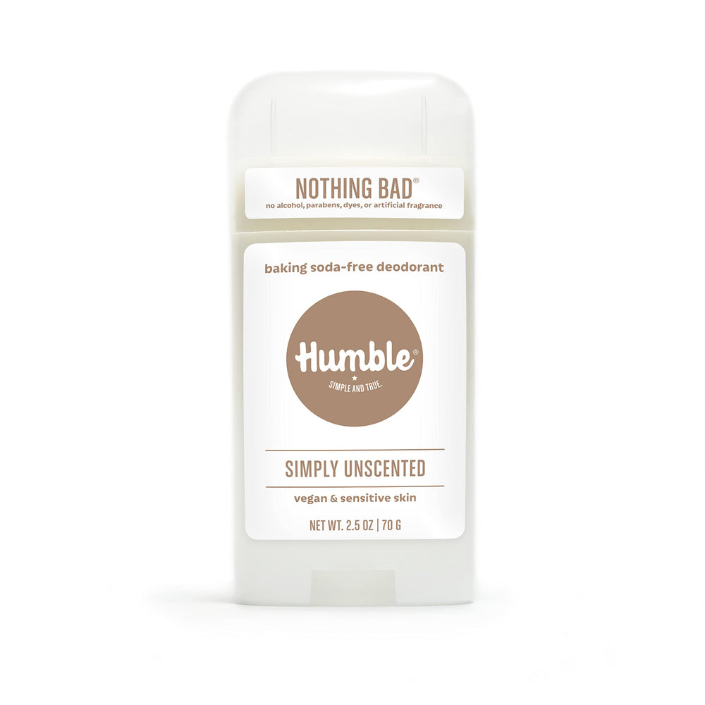 Humble Brands Déodorant sans aluminium en emballage affiché, choix pratique et sûr.