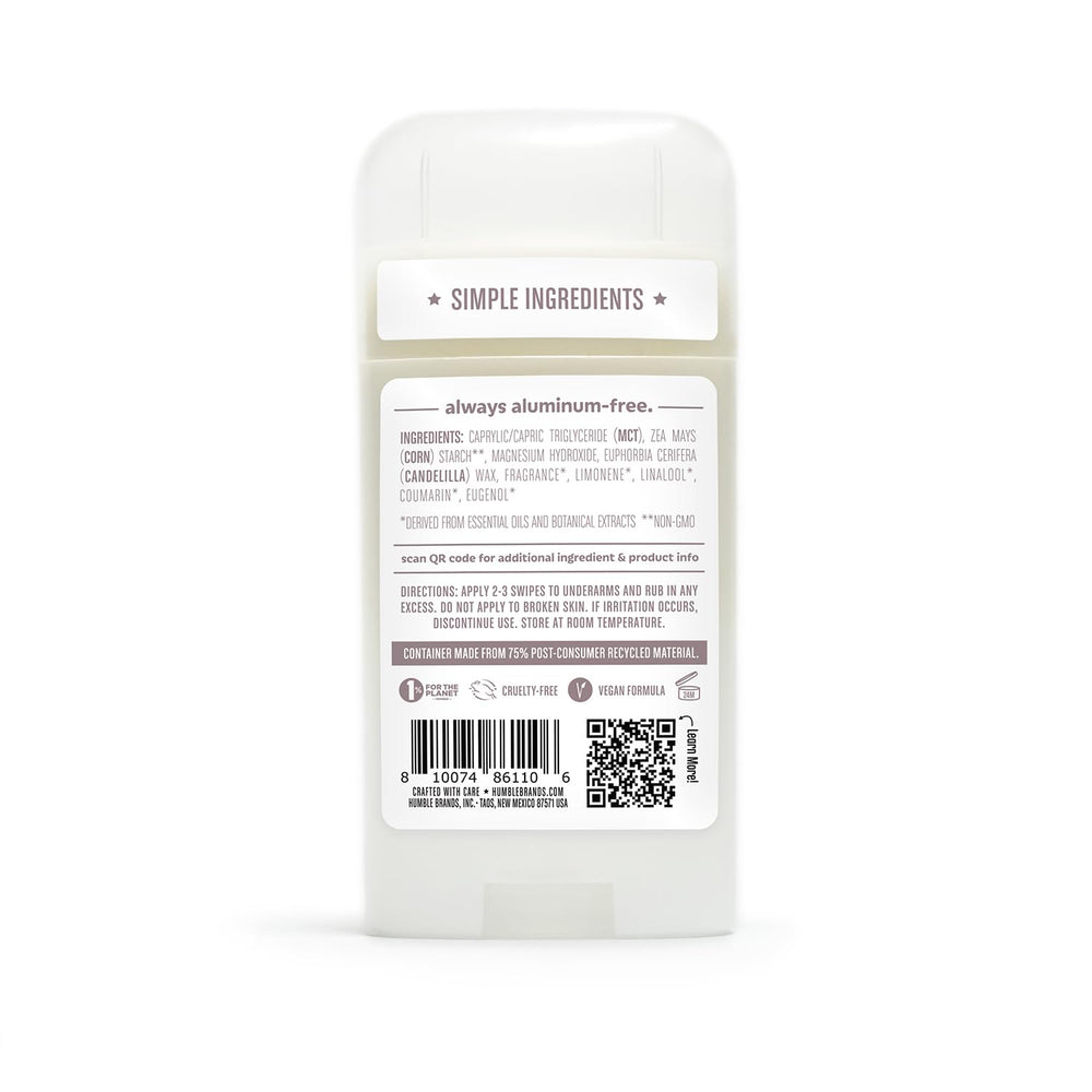 HUMBLE déodorant, texture douce pour peau sensible et application facile.