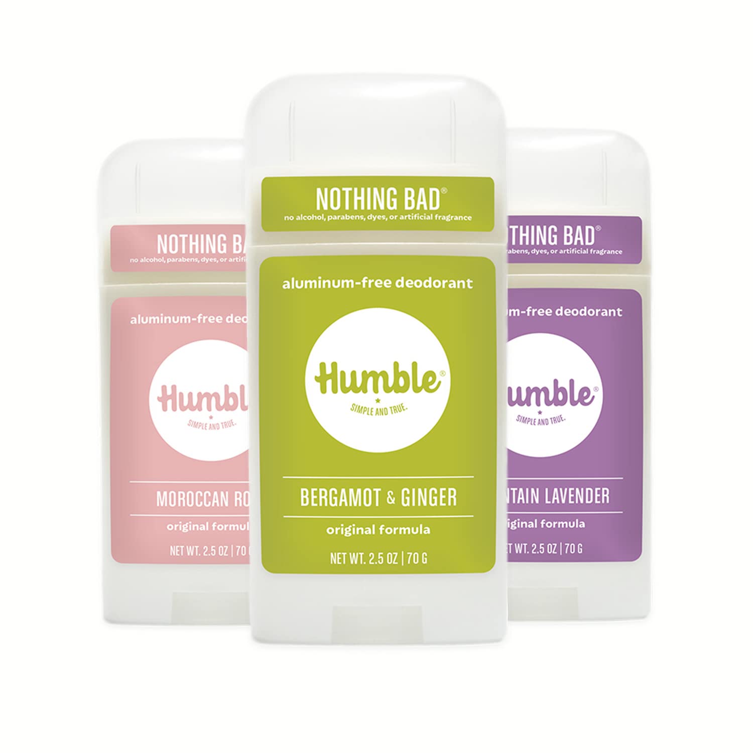 HUMBLE desodorant-stick Subtil Citron Bergamote Gingembre, fraîcheur longue durée.