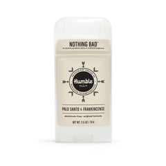 Déodorant Humble Brands Original Formula sans aluminium présenté en bouteille, fraîcheur durable.