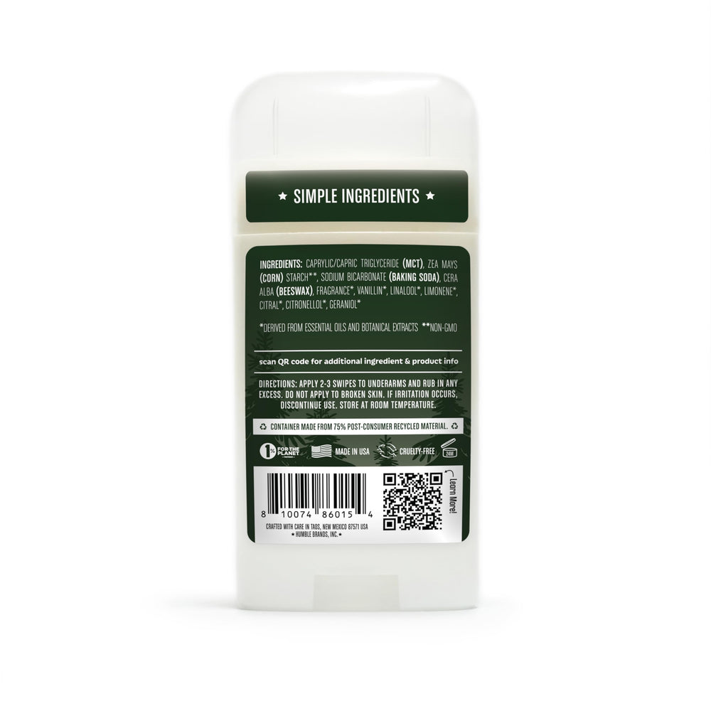Texture crème du déodorant Humble pour une application agréable sans résidu gras.