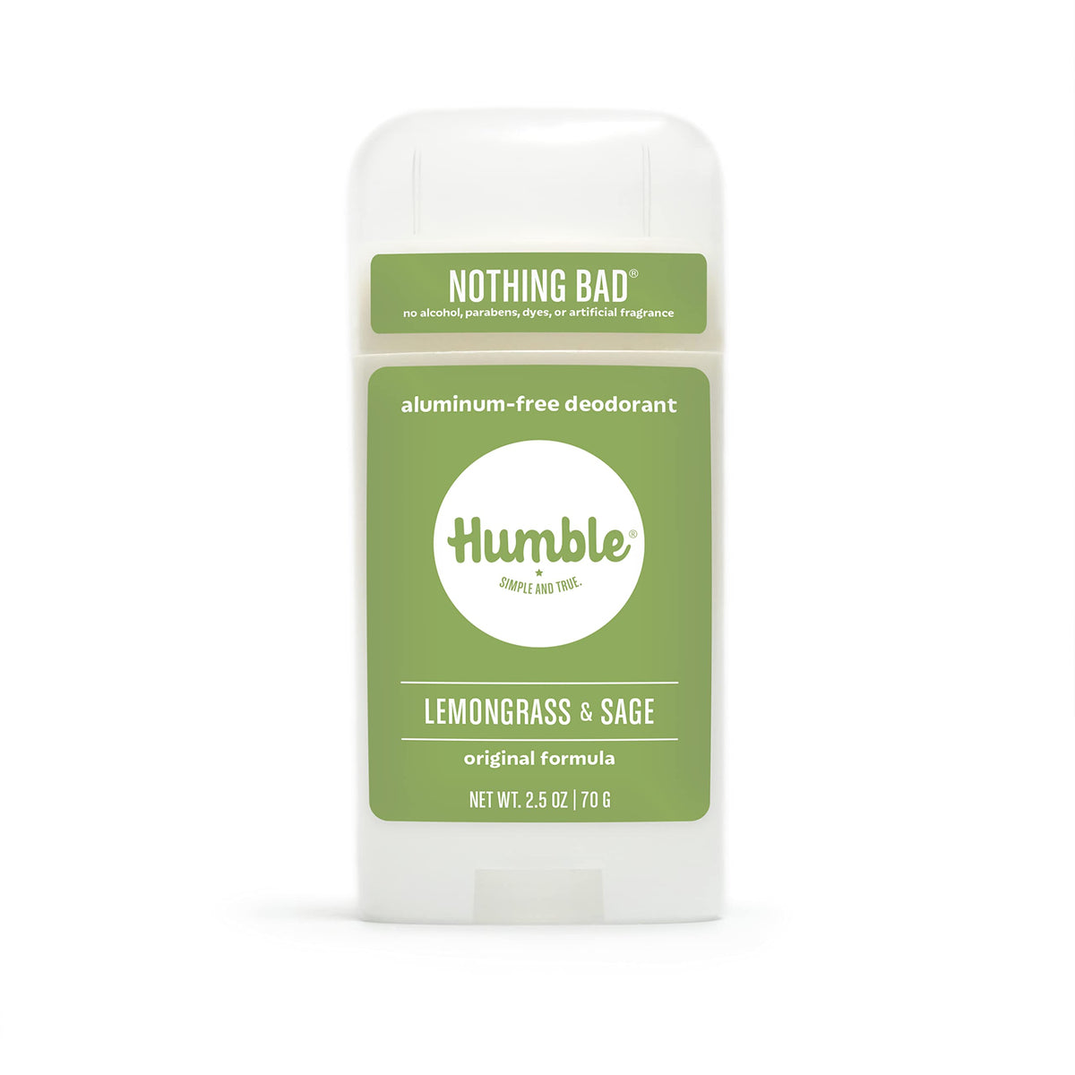 Humble Original Déodorant : emballage compact sans aluminium idéal pour les déplacements.