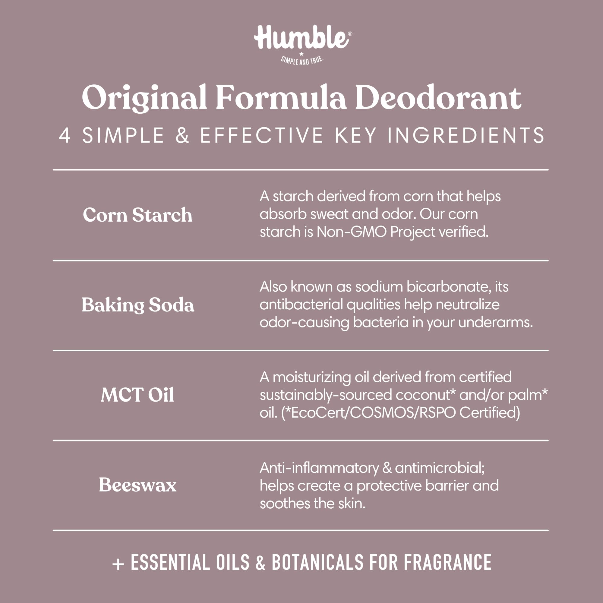 Application douce d'Humble original-formula, texture lisse adaptée à la peau