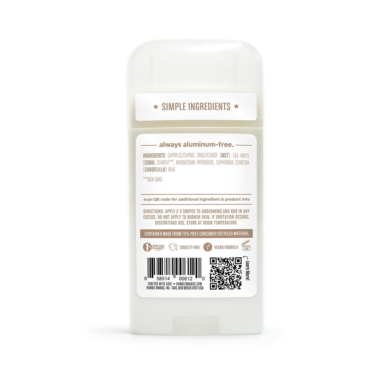 Lot de 3 déodorants Humble, pratique à glisser dans le sac quotidien.