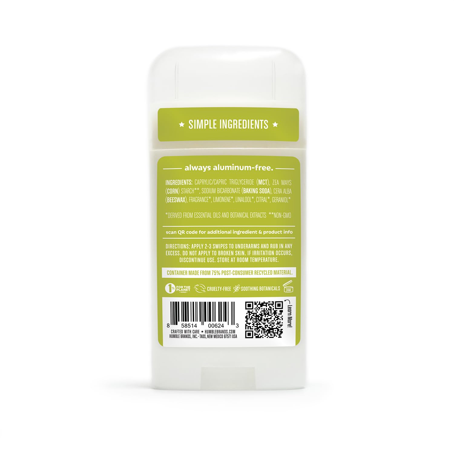 HUMBLE déodorant absorption d’humidité — reste sec après l’effort.