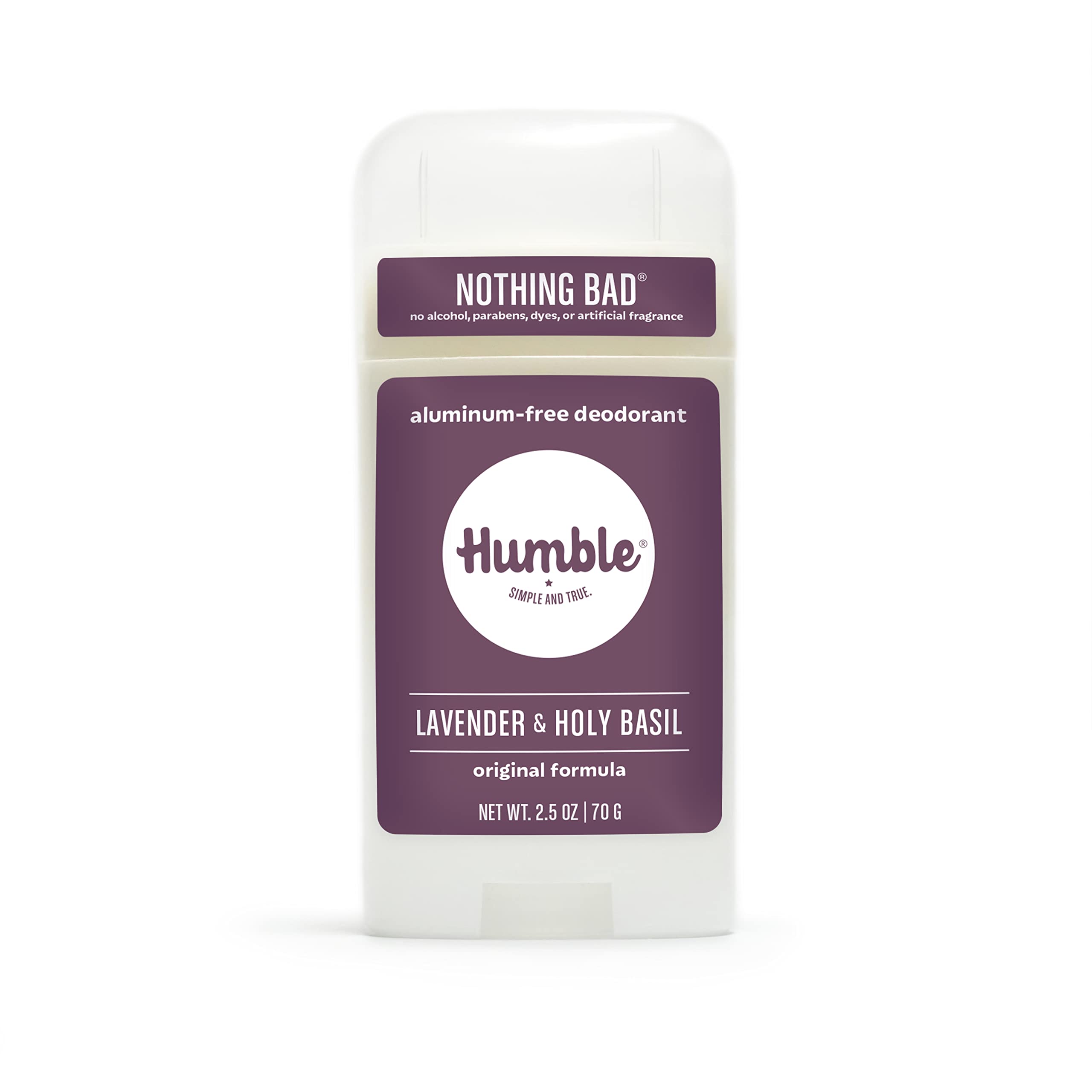 Déodorant Humble Original - bouteille lavande, parfum apaisant et longue tenue.