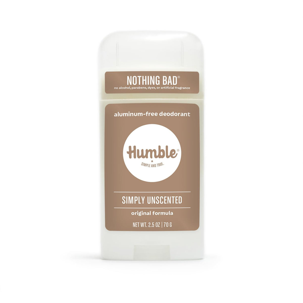 Emballage du HUMBLE ORIGINAL FORMULA Déodorant-stick sans parfum.